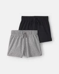 Carters Baby 2-Pack Shorts - Grey/Black Grey/Black 18M