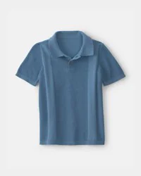 Oshkosh Boys Sweater-Knit Polo Shirt - Blue Blue 6