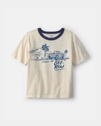 Oshkosh Boys 'Off-Road' Car Graphic Tee - Cream Cream 12