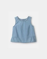 Oshkosh Girls Denim Chambray Tank Top - Light Wash Light Wash 4
