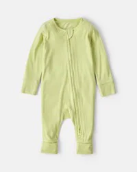 Carters Baby PurelySoft™ Snug Fit Sleep & Play Pajamas - Green Green NB