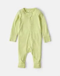 Carters Baby PurelySoft™ Snug Fit Sleep & Play Pajamas - Green Green NB