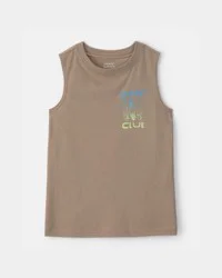 Carters Boys 'surf Club' Graphic Tank - Brown Brown L