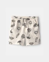 Carters Boys Beach Pocket Shorts - Black/Ivory Black/Ivory 5