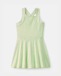 Carters Girls Gingham Active Dress - Green Green 12