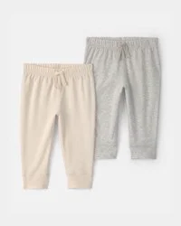Carters Baby 2-Pack Pants - Ivory/Grey Ivory/Grey PRE