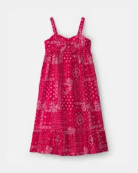 Oshkosh Girls Sleeveless Bandana Dress - Red Red 7