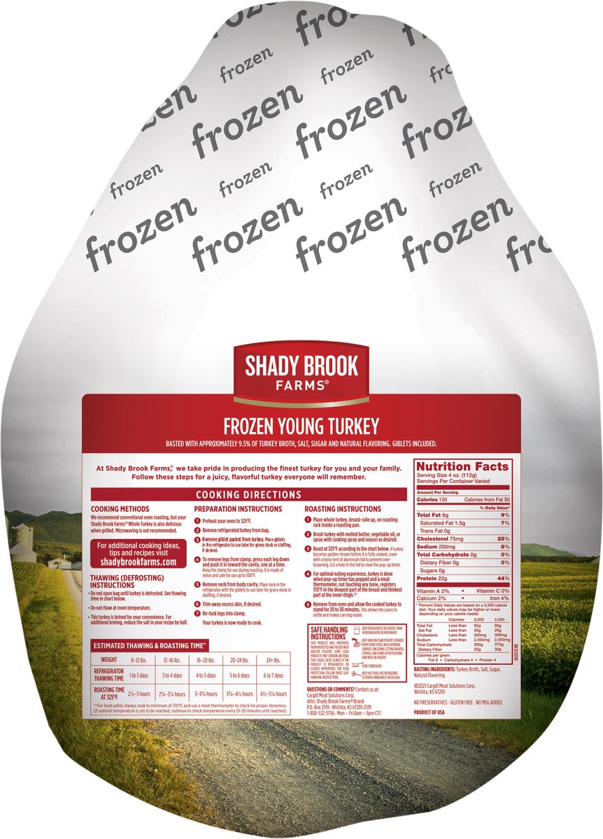slide 4 of 8, Shady Brook Farms Frozen Whole Turkey, 20-24 lbs., 1 ct