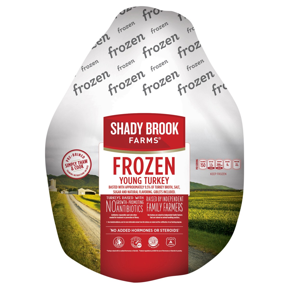 slide 5 of 8, Shady Brook Farms Frozen Whole Turkey, 20-24 lbs., 1 ct