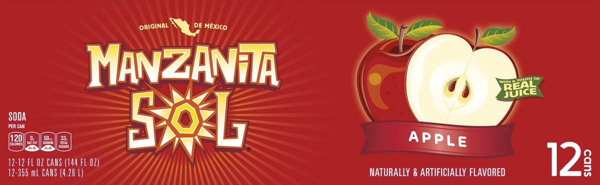 slide 1 of 4, Manzanita Sol Soda - 12 ct, 12 ct