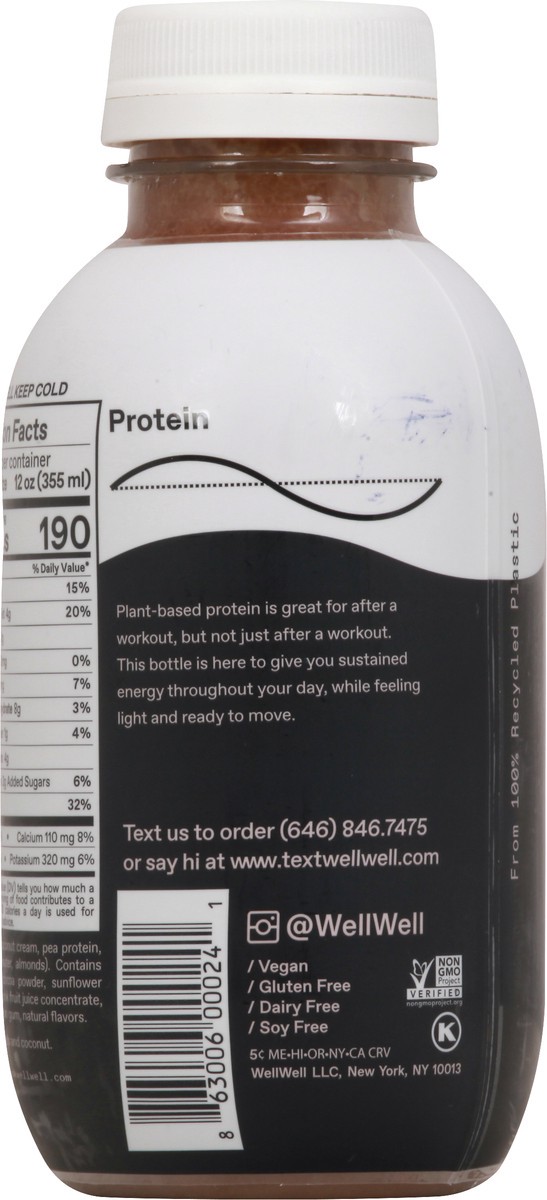 slide 6 of 7, Wellwell Juice Protein Raw Cacao 12 Oz, 12 oz