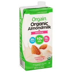 Orgain Organic 10g Plant Based Protein Almondmilk, Unsweetened Vanilla 32oz, 1ct