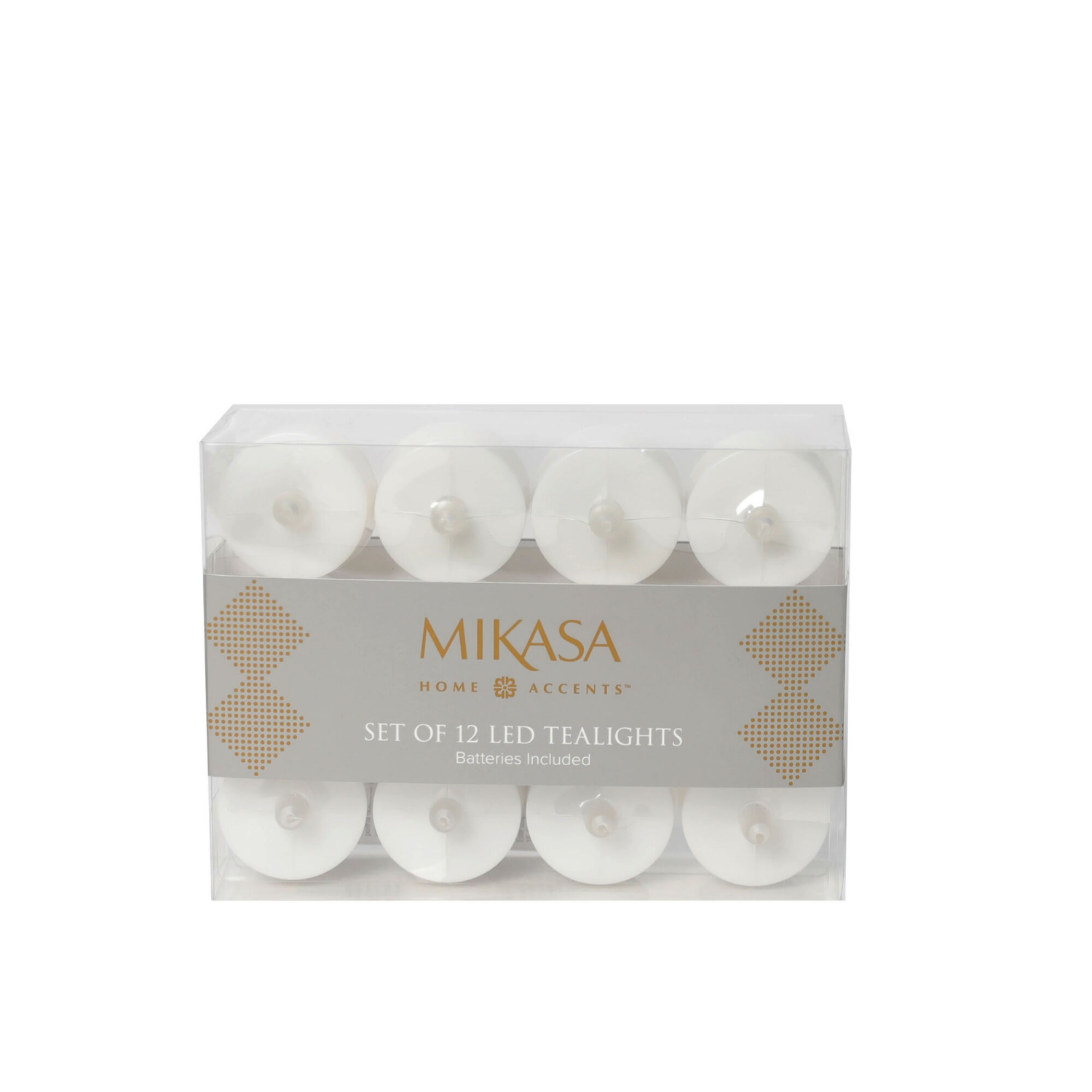 slide 1 of 1, Mikasa Basic Plastic LED Tlite S12 Wh Grey, s12