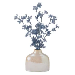 Elements IR Vase Polysilk Artificial Greenery 18 inch Blue