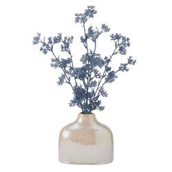 Elements IR Vase Polysilk Artificial Greenery 18 inch Blue