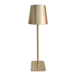 Mikasa Aline Metal LED Rechargeable Lamp 15 Inch Gold