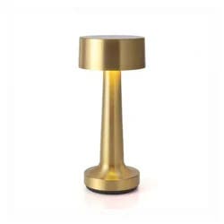 Elements Gold 8 In Mini Led Recharge Metal Lamp