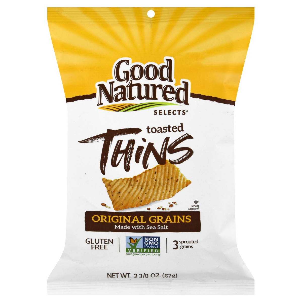 slide 1 of 1, Good Natured Selects Toasted Thins Original Grains, 2.375 oz