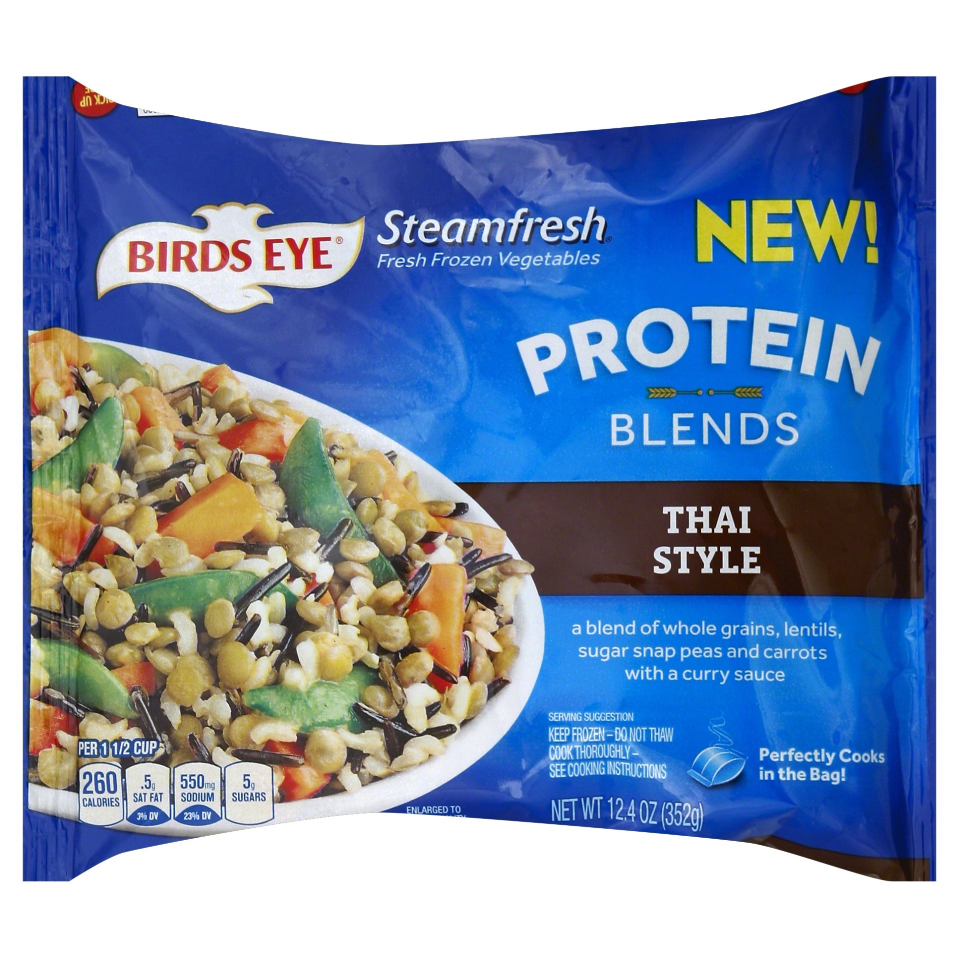 slide 1 of 10, Birds Eye Thai Style Protein Blends, 12.4 oz