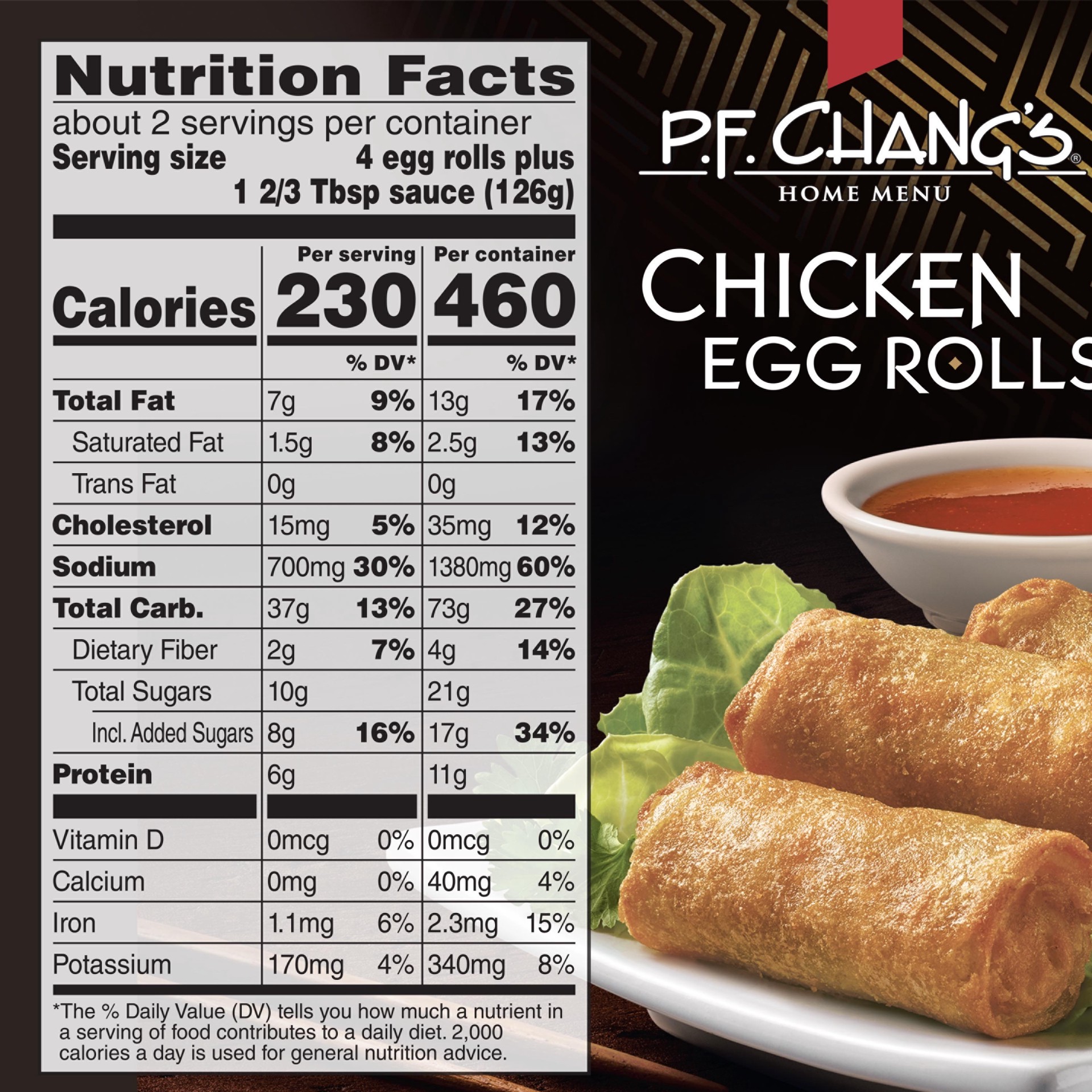 slide 5 of 5, P.F. Chang's Home Menu Chicken Egg Rolls 8.8 oz, 8.8 oz
