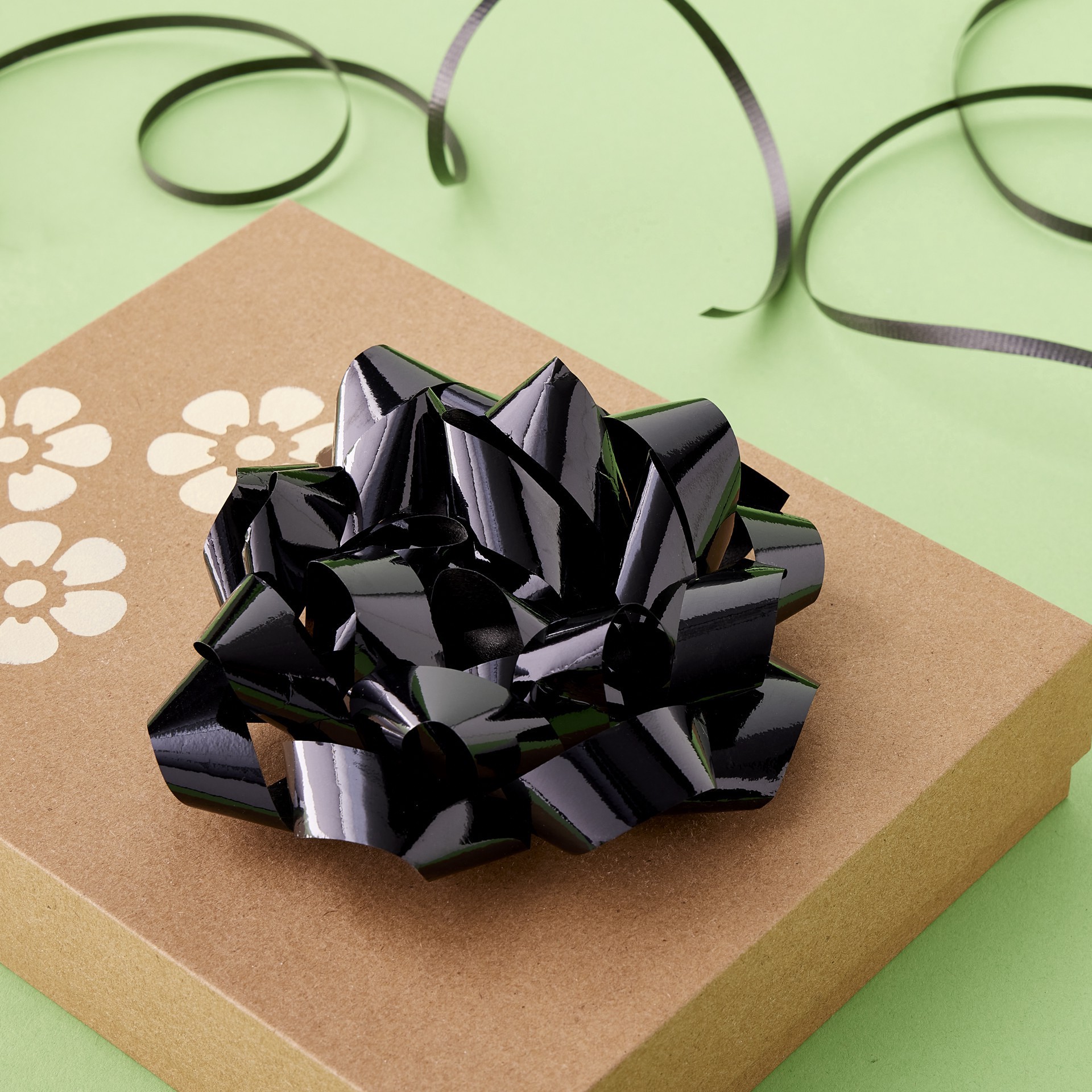 slide 2 of 3, 5.75" Black Lacquer Gift Bow By Celebrate It, 5.75 in