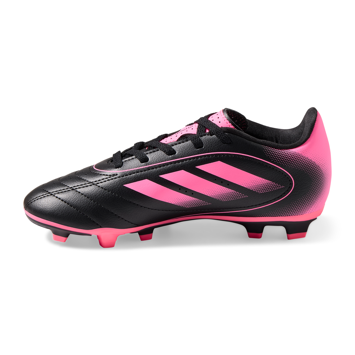 slide 2 of 4, Adidas Kids Goletto IX Soccer Cleats, Black/Pink, Size 3, Size 3