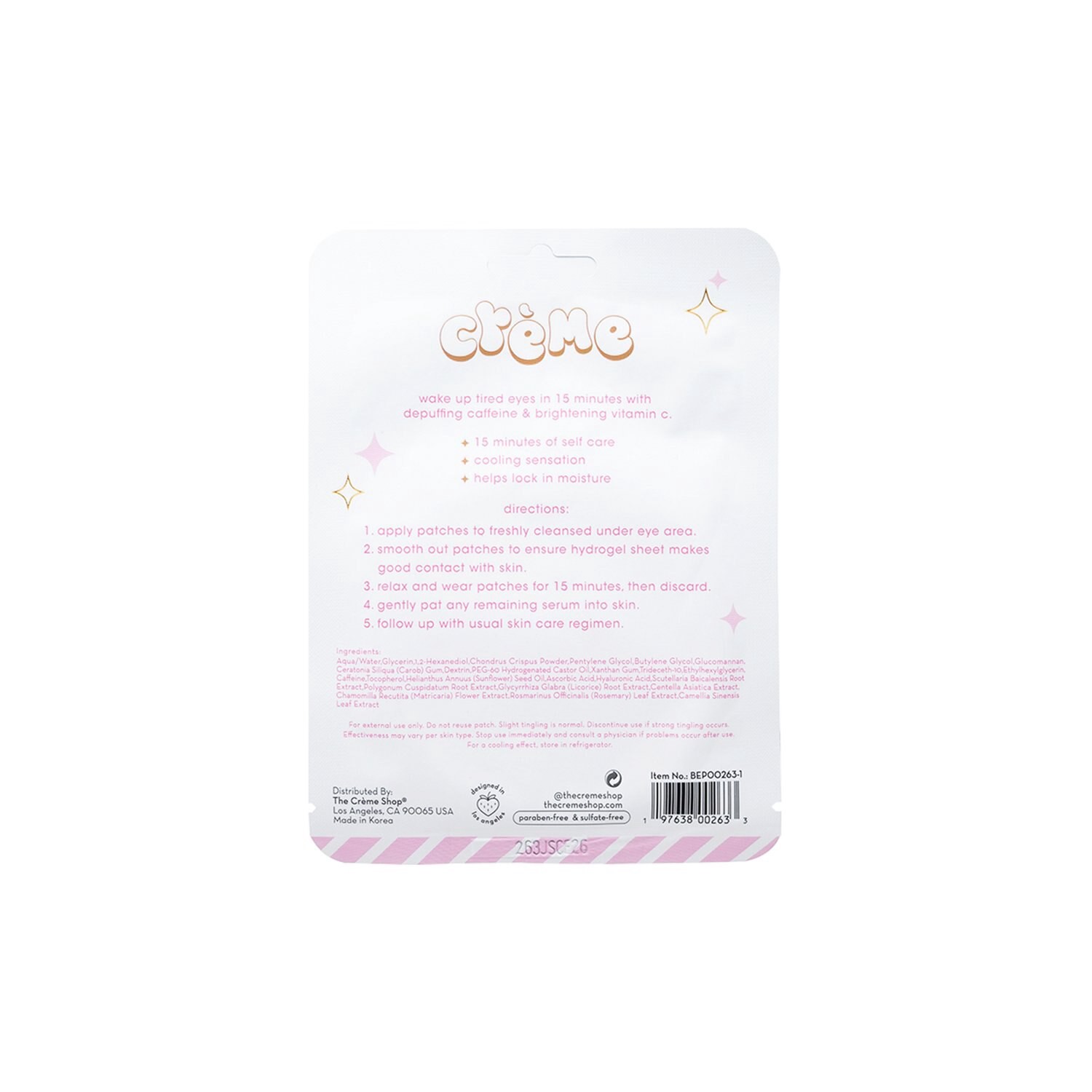 slide 2 of 2, THE CREME SHOP Boba Hydrogel Eye Patches-Brown, 1 ct