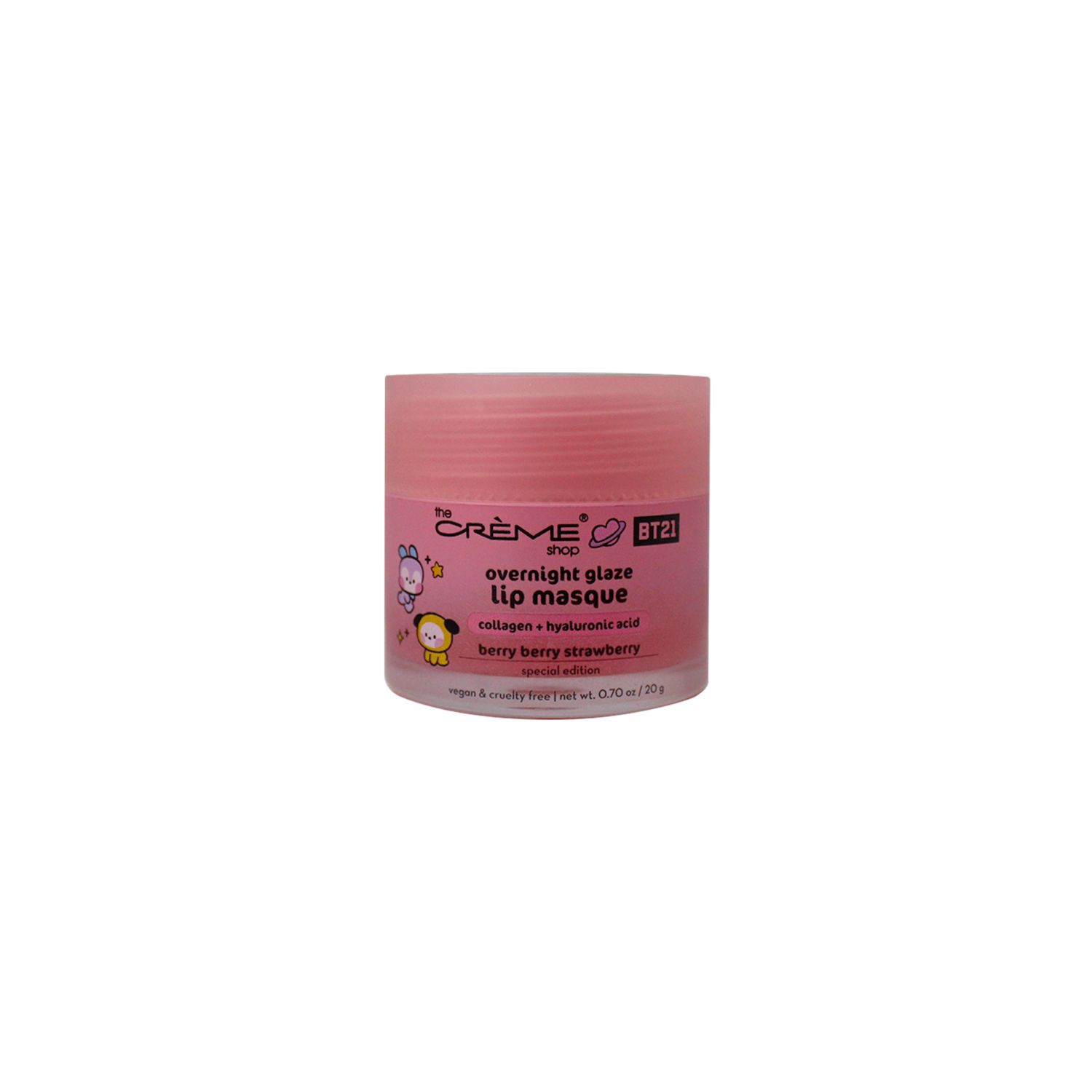 slide 2 of 2, The Creme Shop Tcs Bt21 Minini Overnight Glaze Lip Mask Berry Berry Strawberry, 1 ct