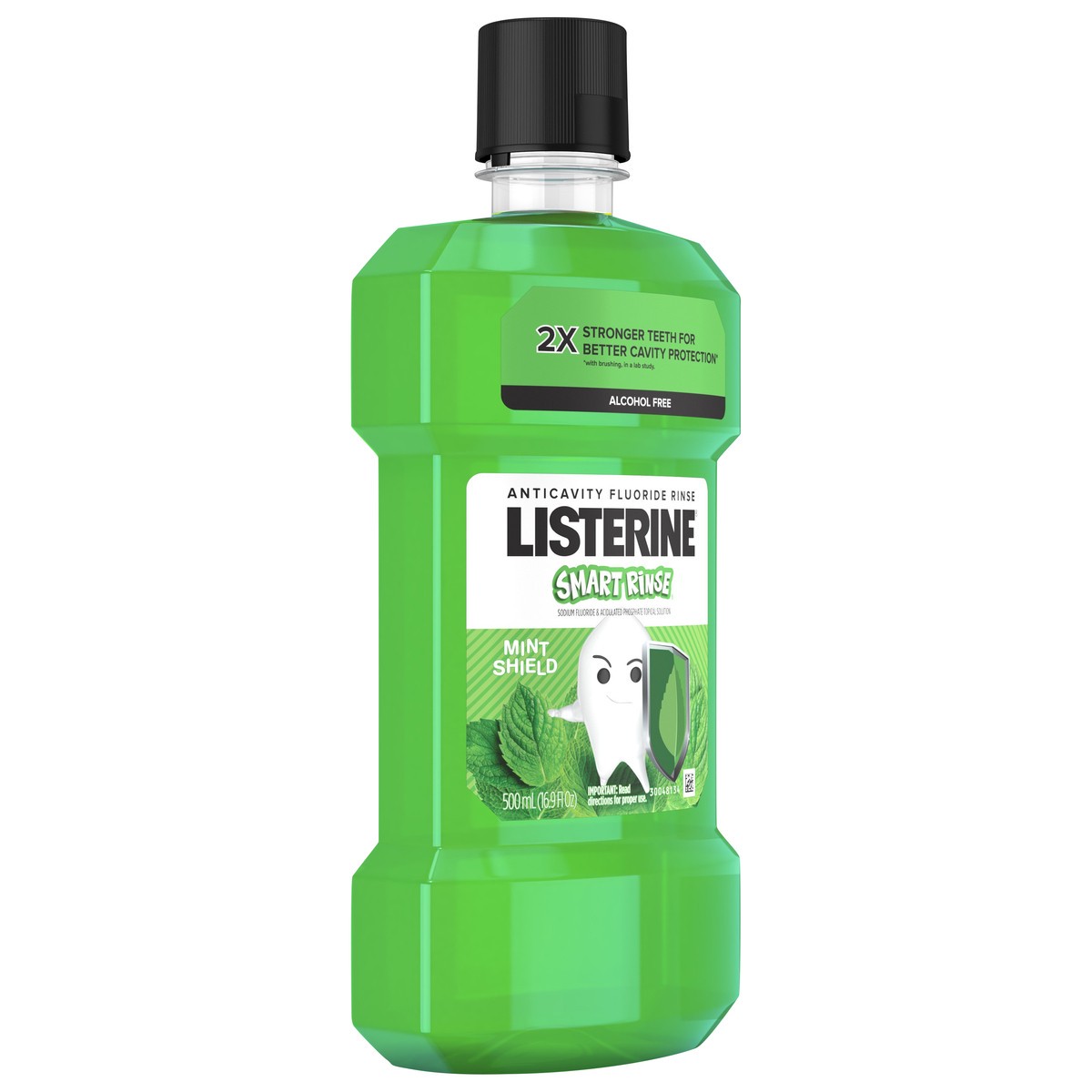 slide 7 of 7, Listerine Smart Rinse Kids Alcohol-Free Anticavity Sodium Fluoride Mouthwash, ADA Accepted Oral Rinse for Dental Cavity Protection, Mint Shield Flavor for Children's Oral Care, 500 mL, 500 ml