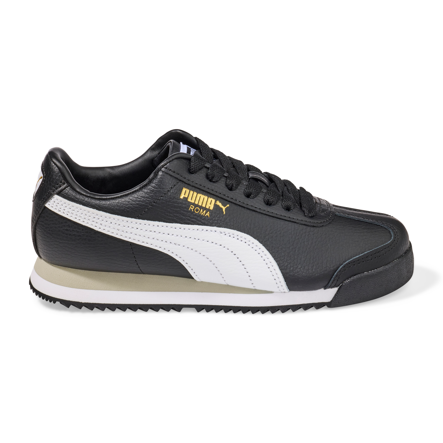 slide 5 of 6, Puma Boys Roma 24 Shoe, Black, Size 4, Size 4