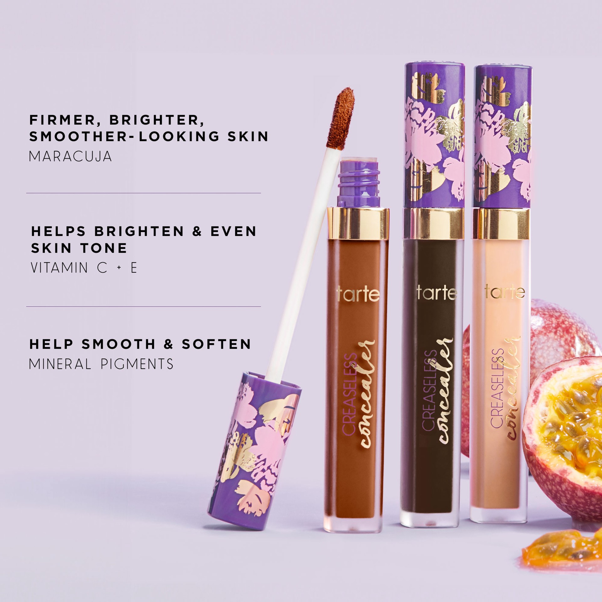 slide 10 of 12, tarte mini maracuja creaseless full coverage radiant undereye concealer 53S Deep Sand, 