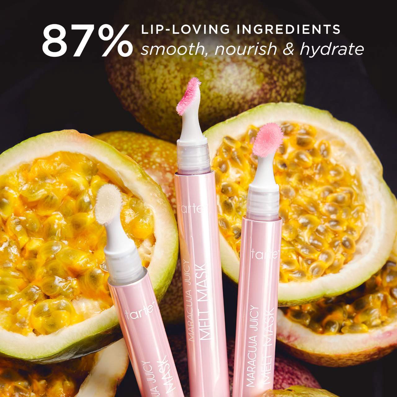 slide 9 of 10, tarte maracuja juicy lip nourishing melt mask Drizzle, 