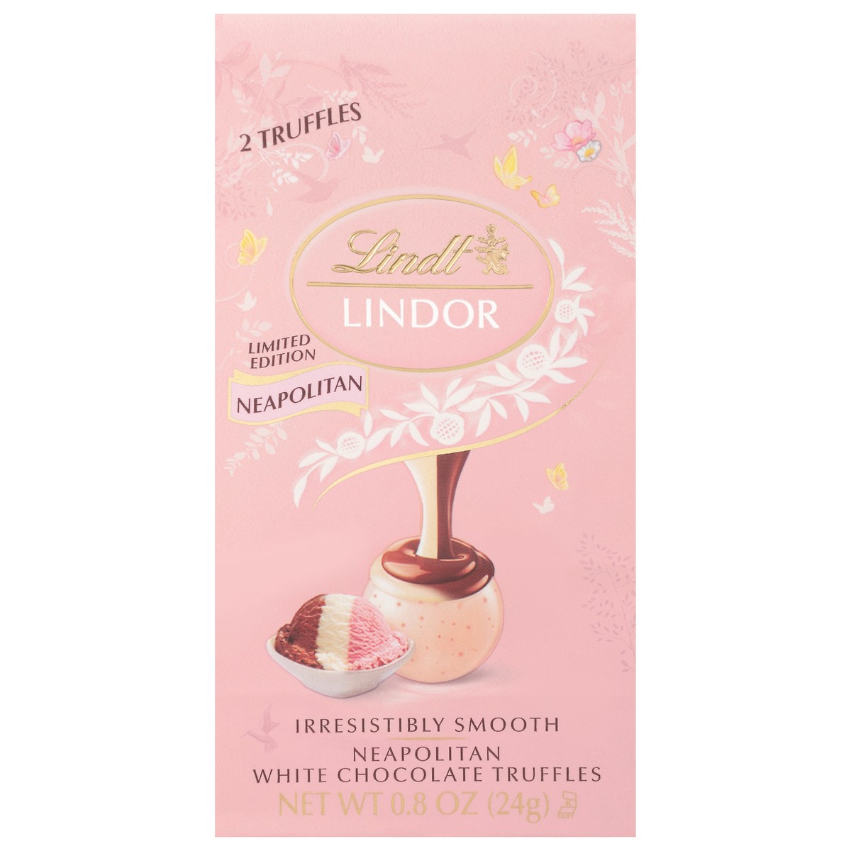 slide 1 of 9, Lindt Lindor White Chocolate Neapolitan Truffles - 0.8 oz, 0.8 oz