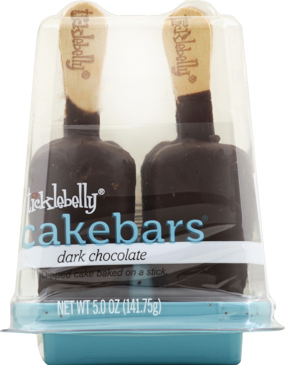 slide 2 of 5, Ticklebelly Desserts Dark Chocolate Cake Bar, 4 ct