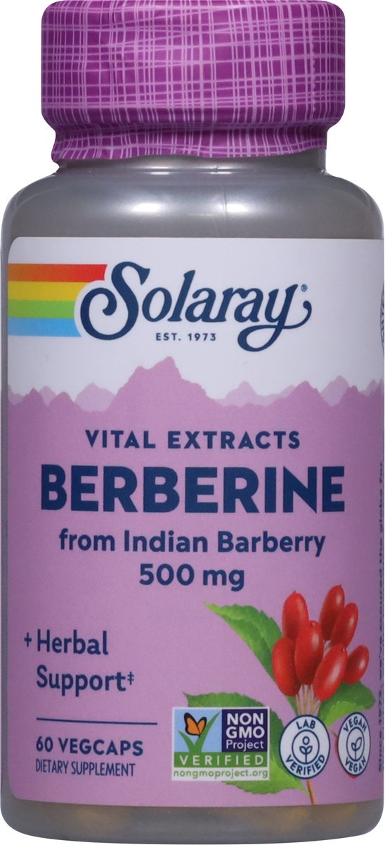 slide 7 of 13, Solaray 500 mg Berberine from Indian Berberine 60 Vegcaps, 1 ct