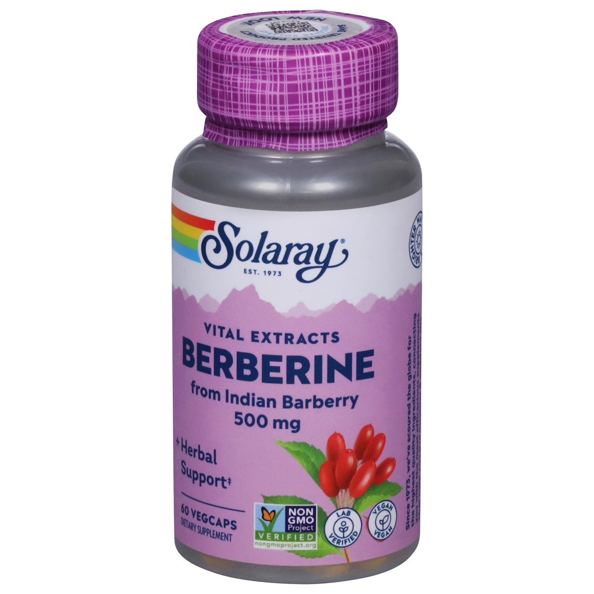 slide 2 of 13, Solaray 500 mg Berberine from Indian Berberine 60 Vegcaps, 1 ct