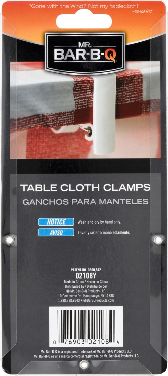 slide 2 of 9, Mr. Bar-B-Q Table Clamps Adjustable Spring Loaded, 1 ct