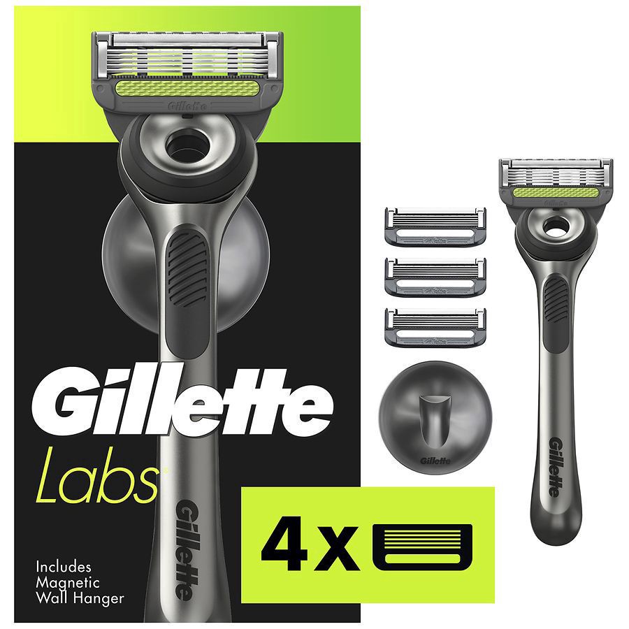 slide 1 of 5, GilletteLabs Exfoliating Bar Shaving Razor For Men, 1 ct