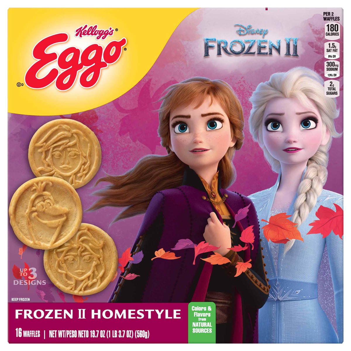 slide 5 of 13, Eggo Frozen II Homestyle Waffles 16 ea, 16 ct