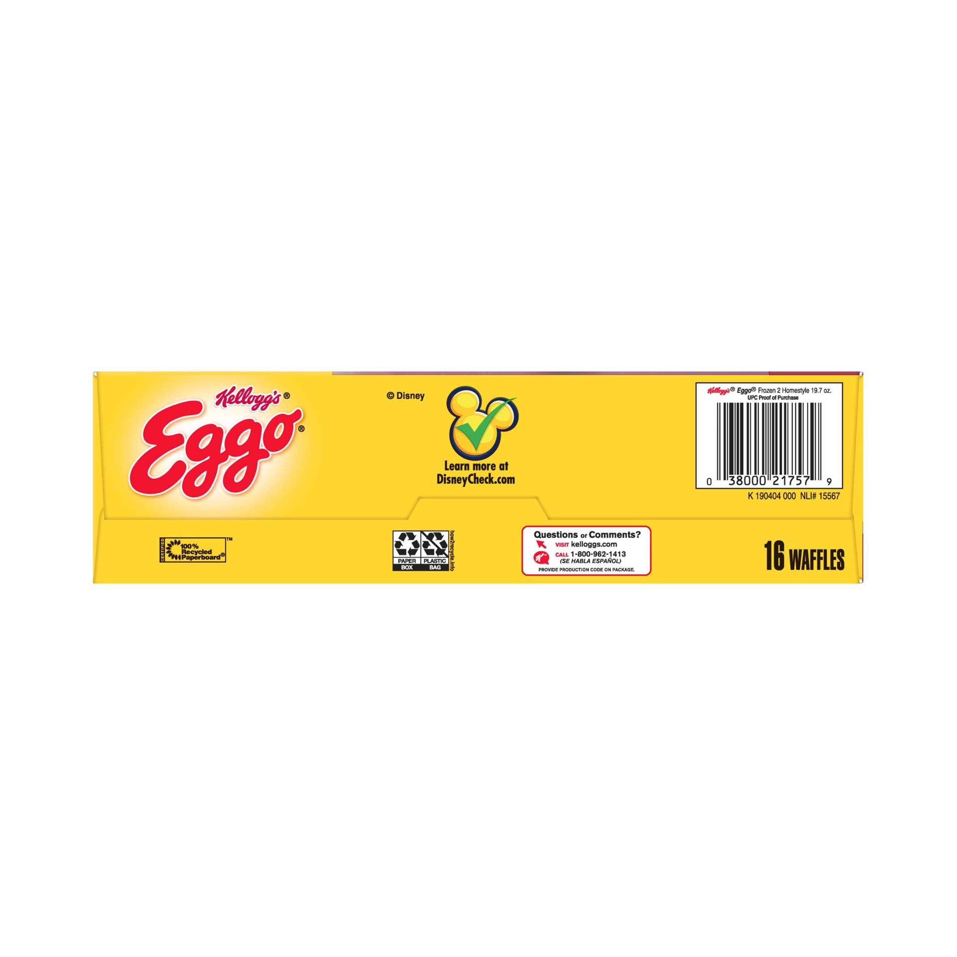 slide 2 of 13, Eggo Frozen II Homestyle Waffles 16 ea, 16 ct