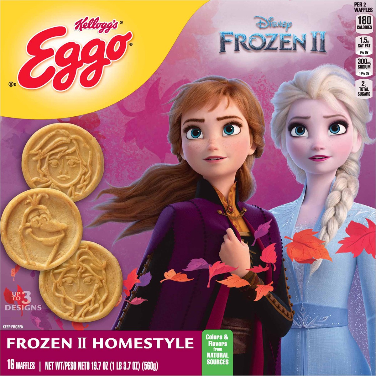 slide 8 of 13, Eggo Frozen II Homestyle Waffles 16 ea, 16 ct