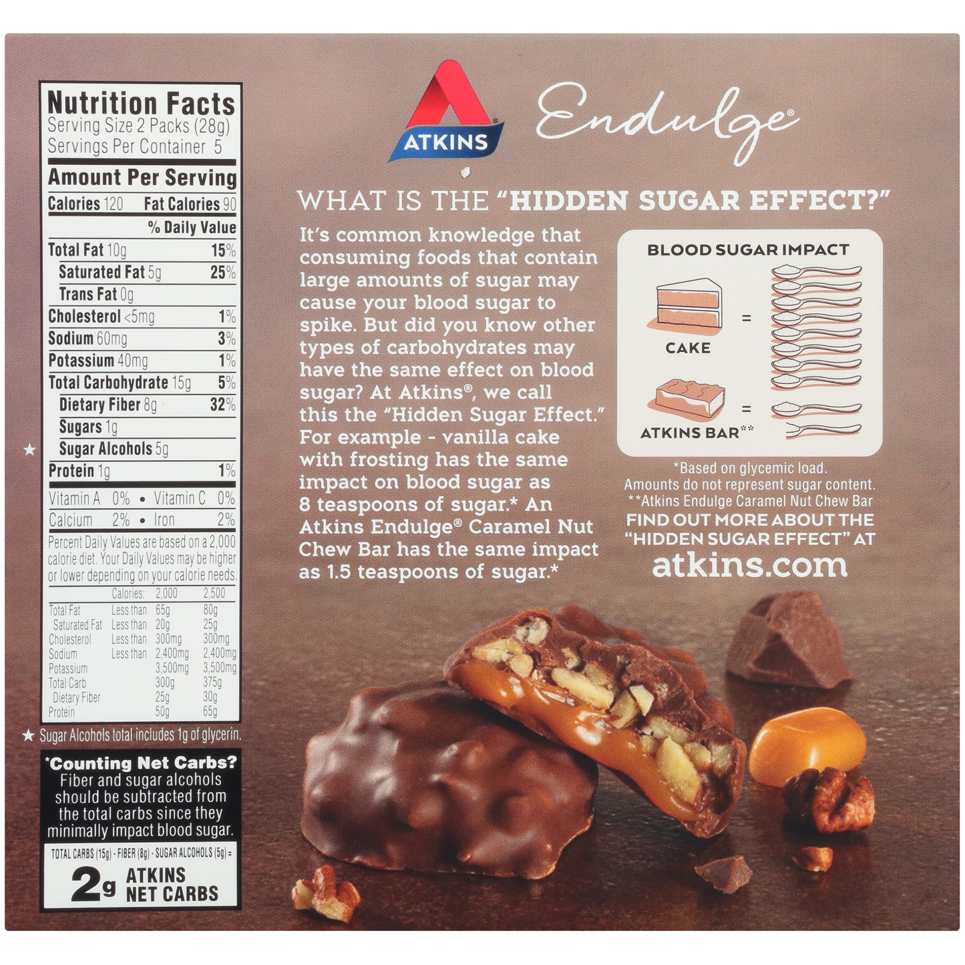 slide 6 of 8, Atkins Endulge Pecan Caramel Clusters, 10 ct