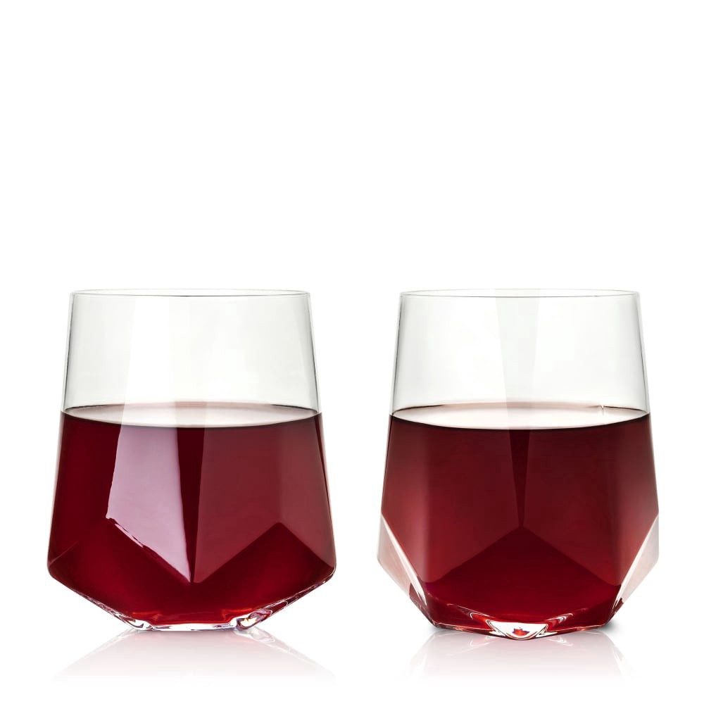 slide 2 of 2, True Pinnacle Faceted Wine Glasses Set of 2, 2 ct