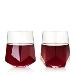 True Pinnacle Faceted Wine Glasses - Set of 2