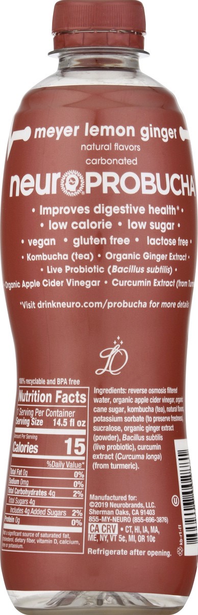 slide 6 of 6, Neuro Probucha Meyer Lemon Ginger Lifestyle Beverage, 14 oz