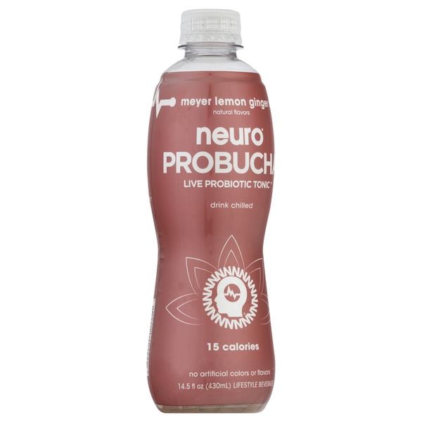 slide 1 of 6, Neuro Probucha Meyer Lemon Ginger Lifestyle Beverage, 14 oz