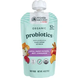 Higher Harvest by H-E-B Organic Probiotics Baby Food - Apple, Sweet Potato, Beet & Cinnamon
