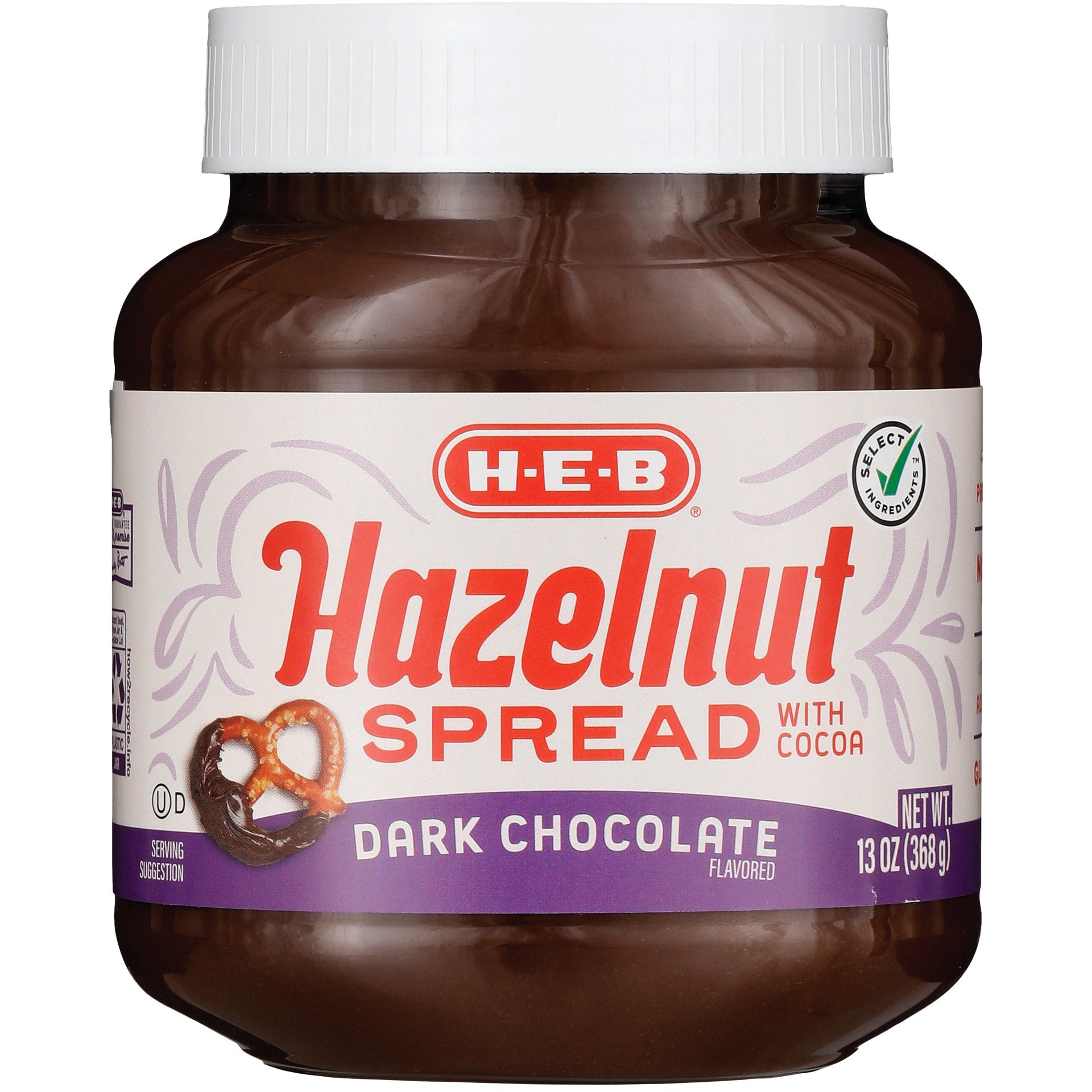 slide 1 of 1, H-E-B Dark Chocolate Hazelnut Spread with Cocoa, 13 oz