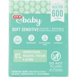 H-E-B Baby Wipes - Soft Sensitive, Value Pack