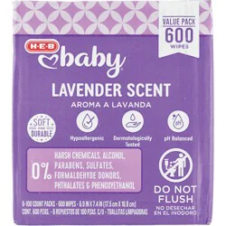 H-E-B Baby Wipes - Lavender, Value Pack